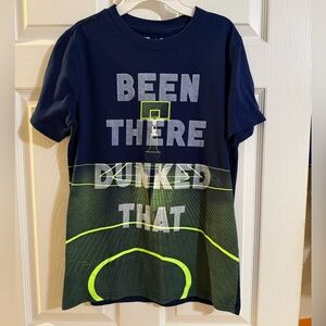 Xersion Navy and Lime Basketball Graphic Tee